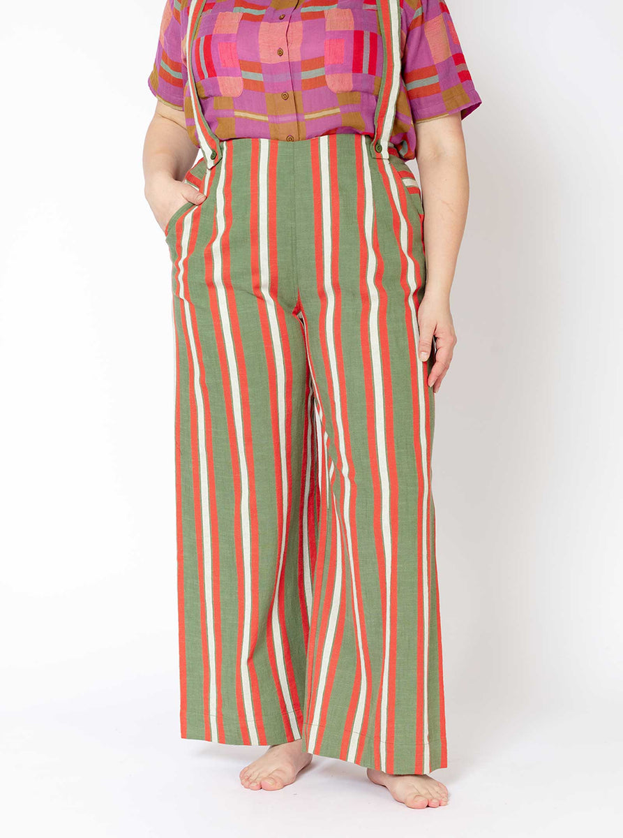 新品APOCRYPHA. / STRIPE SIDE OPEN SLACKS HIGH TWISTED GABARDINE LOW-RISE BELTED PANTS – THE SHOP