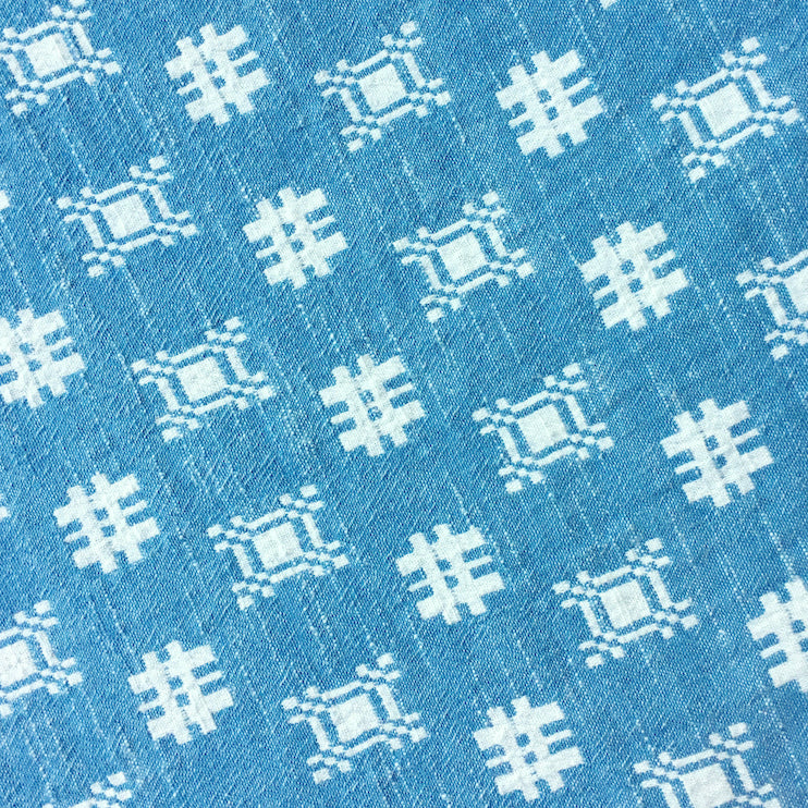 textile swatch of denim mosaic