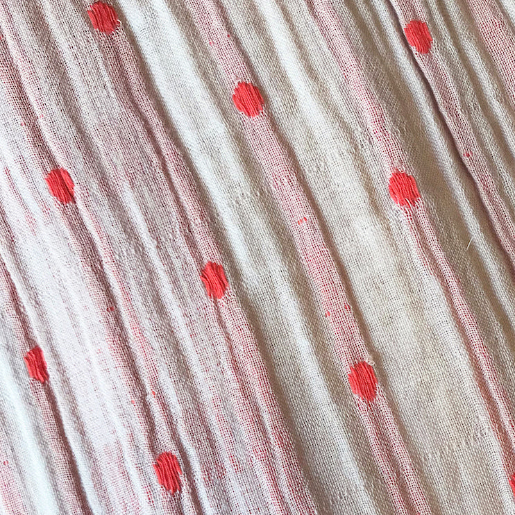 textile swatch of gesso dot