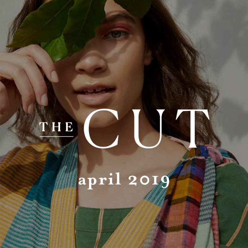 model wearing ace&jig in the cut April 2019