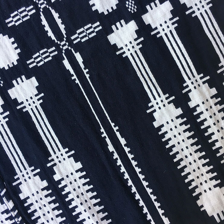 textile swatch of black coverlet