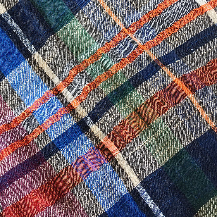 textile swatch of cabin plaid