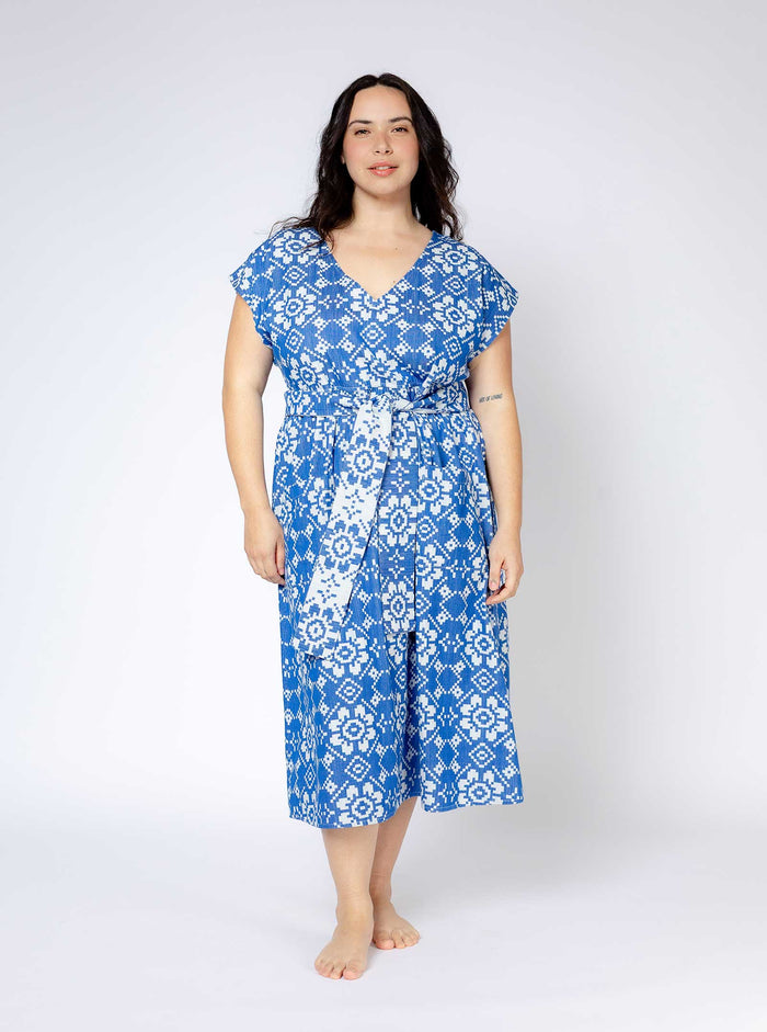 ace & jig antoine dress | spring 25 | blue pastime