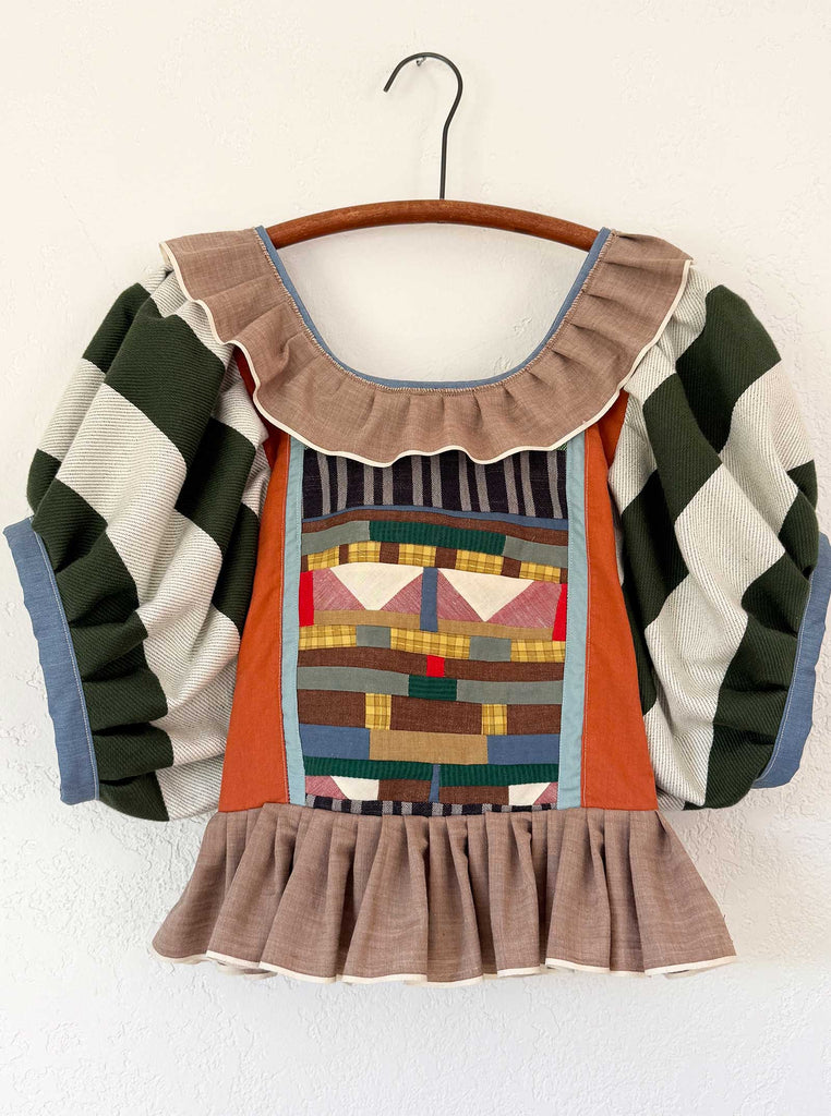 patch ruffle top