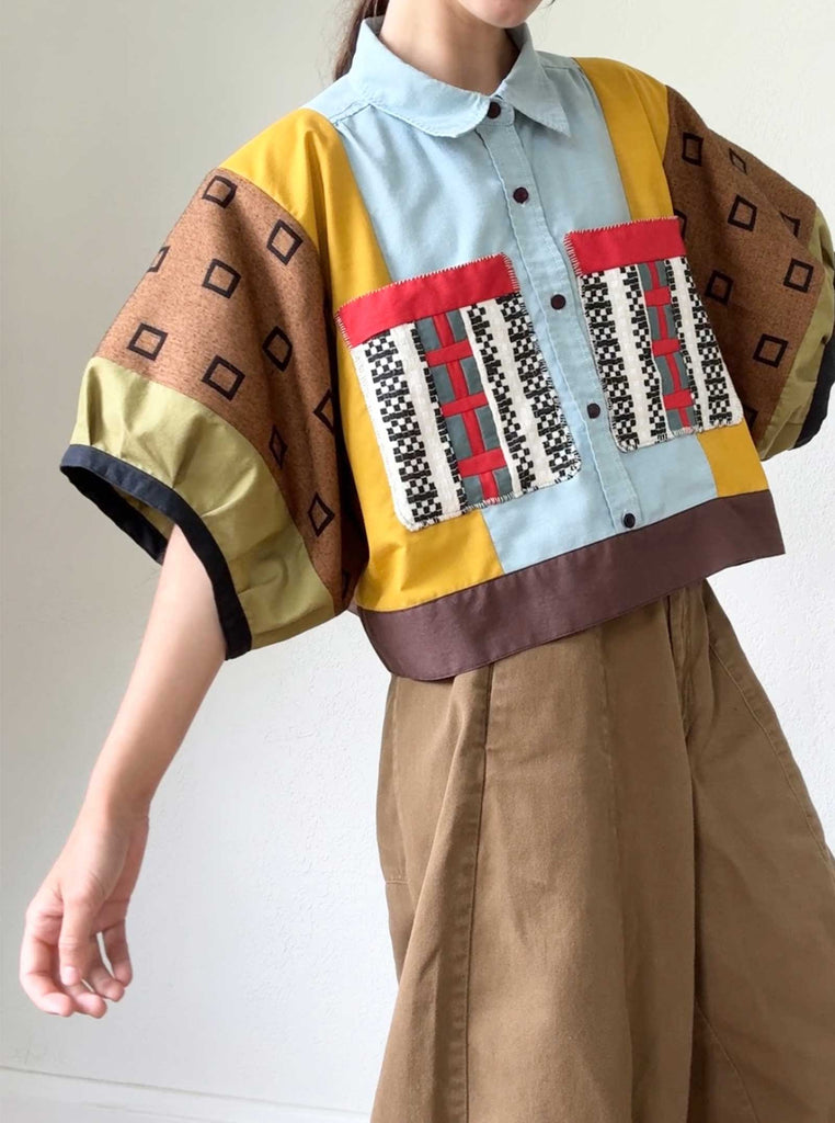 square patch pocket top