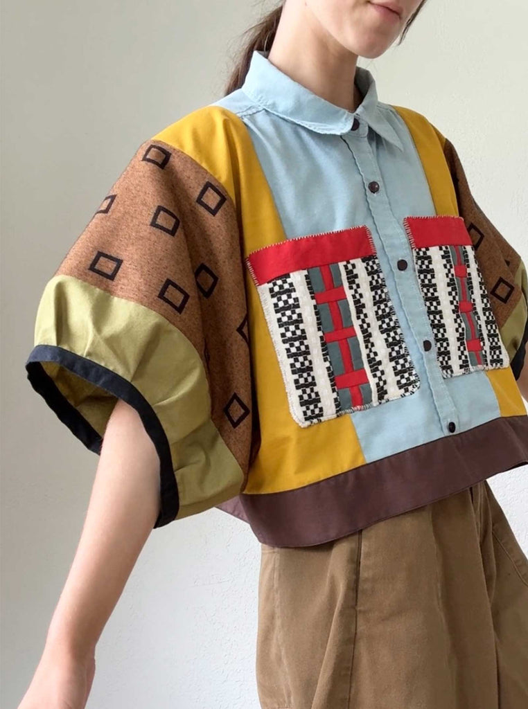 square patch pocket top