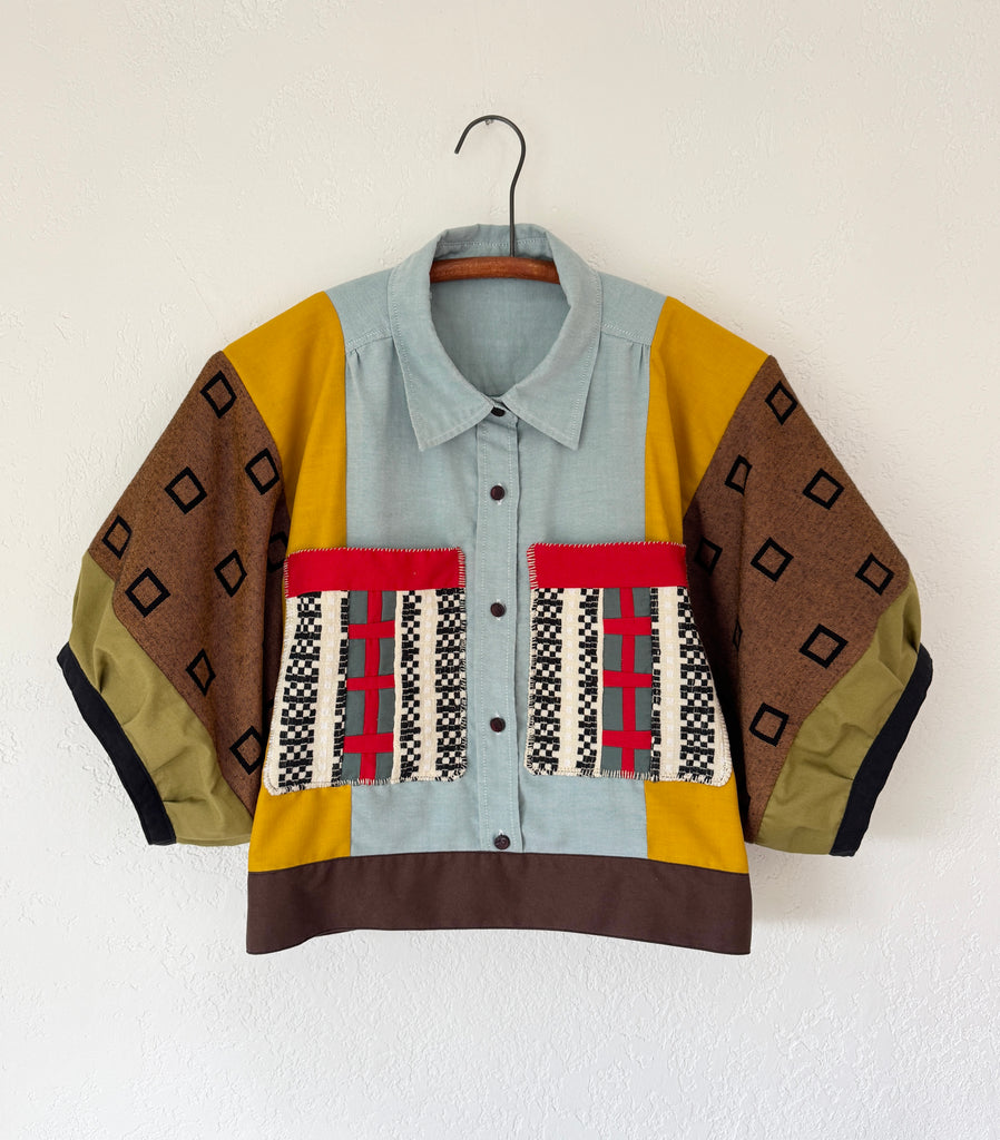 square patch pocket top